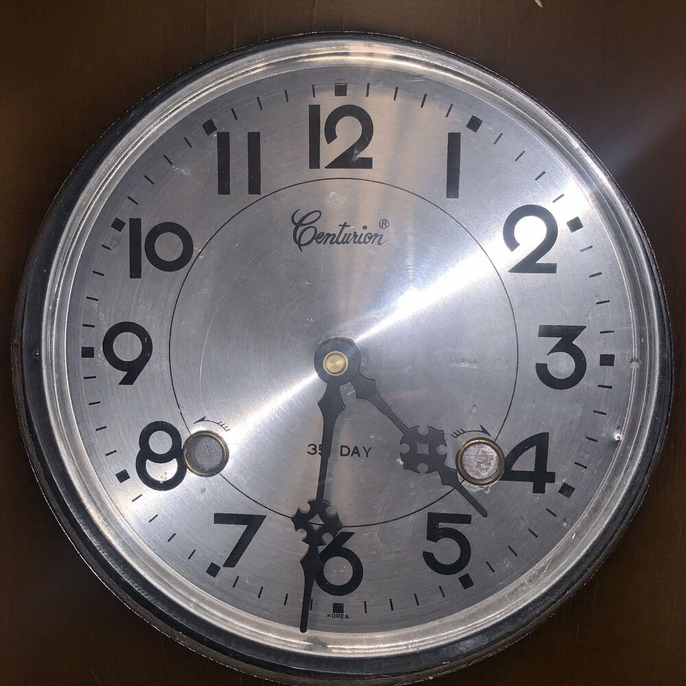 Vintage Centurion 35-day Wood Case Pendulum Wind Up Clock - Picture 2 of 7